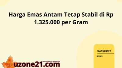 Harga Emas Antam Tetap Stabil di Rp 1.325.000 per Gram