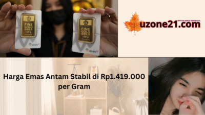 Harga Emas Antam Stabil di Rp1.419.000 per Gram