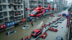 Teknologi Evakuasi Banjir Asal China yang Mendadak Viral, Ada Drone Helikopter dan Jembatan Kapal